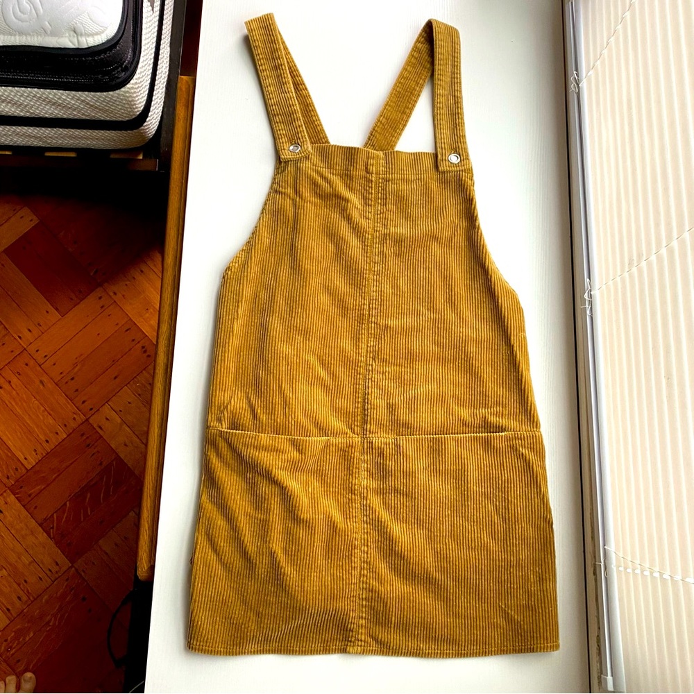 Zara Mustard Corduroy Mini Dress